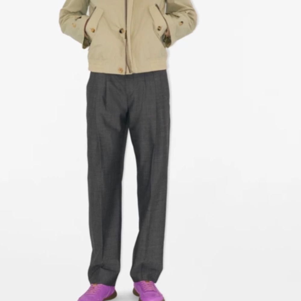 new Burberry men's Gray Wool Tailor Trousers Sz 38 and 40